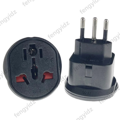Universal Brazil Plug Adapter 3 Pin EU Euro AU US UK To Brazil Travel Adapter Electric Power Cord Charger Socket Outlet