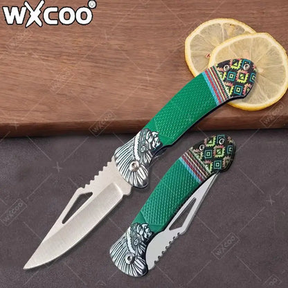 WXCOO Folding Knife Stainless Steel Cooking Kitchen Vegetable Knife Accessories Fruit Peeler Meat Cleaver Pocket Knife Kitchen