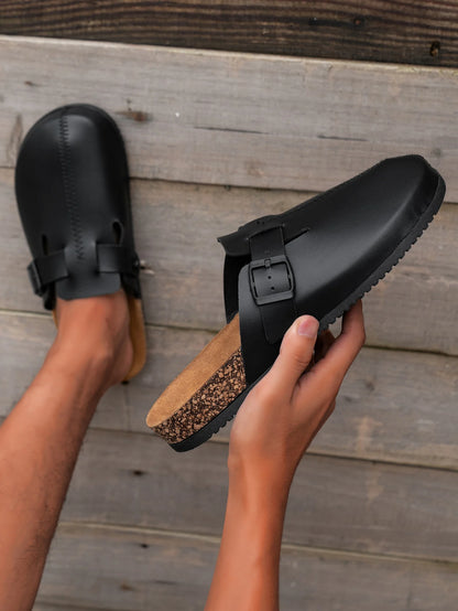 Men's Toe-Toe Slippers Waterproof Non-Slip Thick-Soled Wear-Resistant Home Outdoor Slip-On Casual Sandals