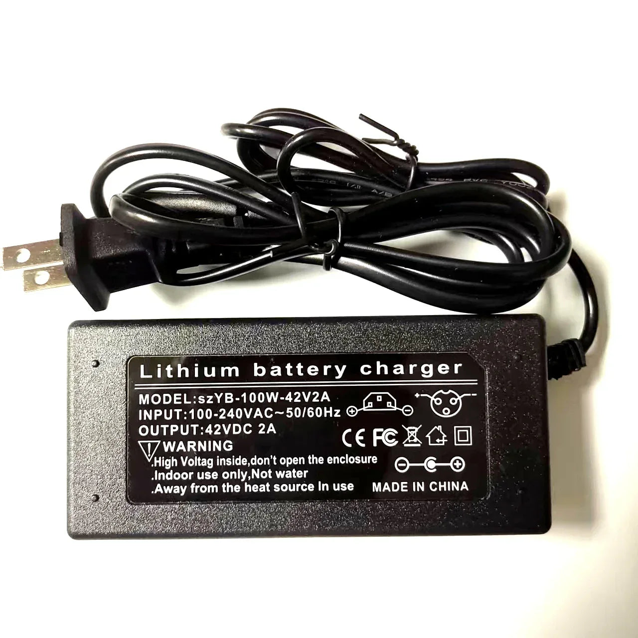 DC42V 2A Universal Lithium Battery Charger For 36V Hoverboard Self-Balancing Scooter 100-240V AC Power Adapter EU US