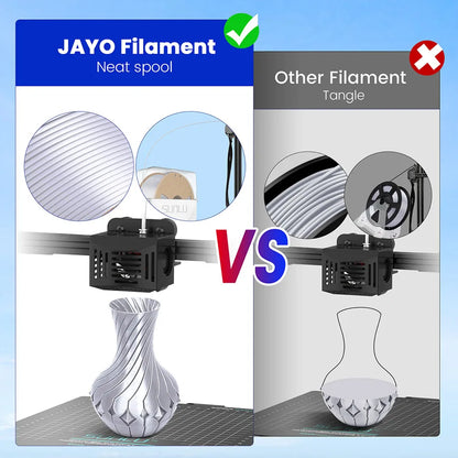 JAYO PETG/PLA+/SILKPLA/PLAMeta/PLAMatte/ABS/ PLA Filament 1.75mm 1.1/0.65KG 3D Printer Filament For FDM 100% No Bubble Mix Color