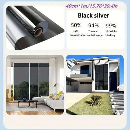 1 roll Thermal insulation film, privacy protection, sun protection, window film, UV protection, light blocking, see through film