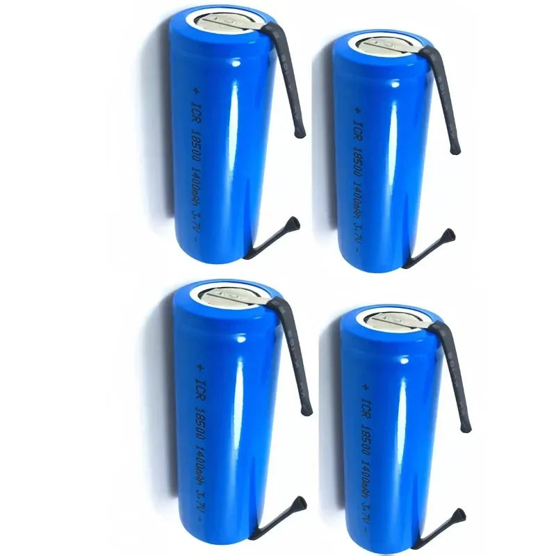 3.7V 18500 rechargeable lithium battery 1400mAh rechargeable battery flashlight strong lighting power tool battery