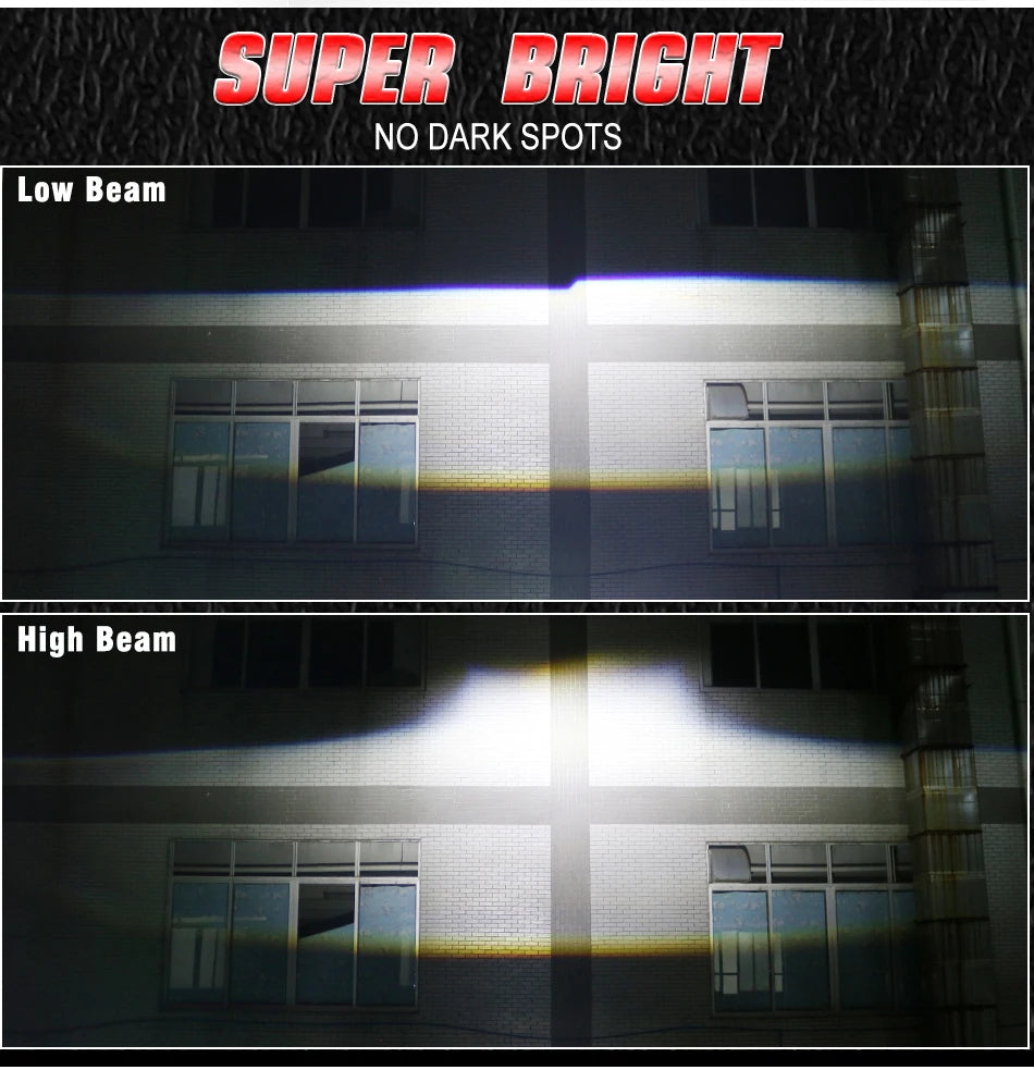 Riderspark 3 Inch Bi LED Projector Headlights Lenses Hella Laser LED Lights 160W 60000LM Headlamp Car Accessories RHD LHD Spot