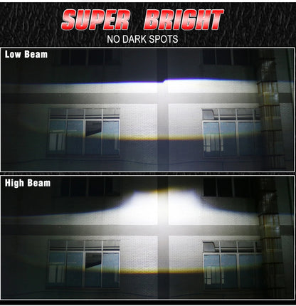 Riderspark 3 Inch Bi LED Projector Headlights Lenses Hella Laser LED Lights 160W 60000LM Headlamp Car Accessories RHD LHD Spot