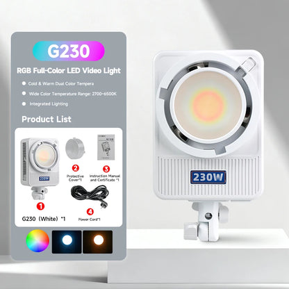 Miaotu RGB Photography Light G230W G330W Portable LED Video Lamp 2800K-6500K Studio Live Fill Light