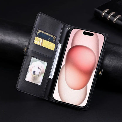 Coque Xiaomi 14 13 12 11 10 - Flip Wallet avec Porte-Carte et Lanière