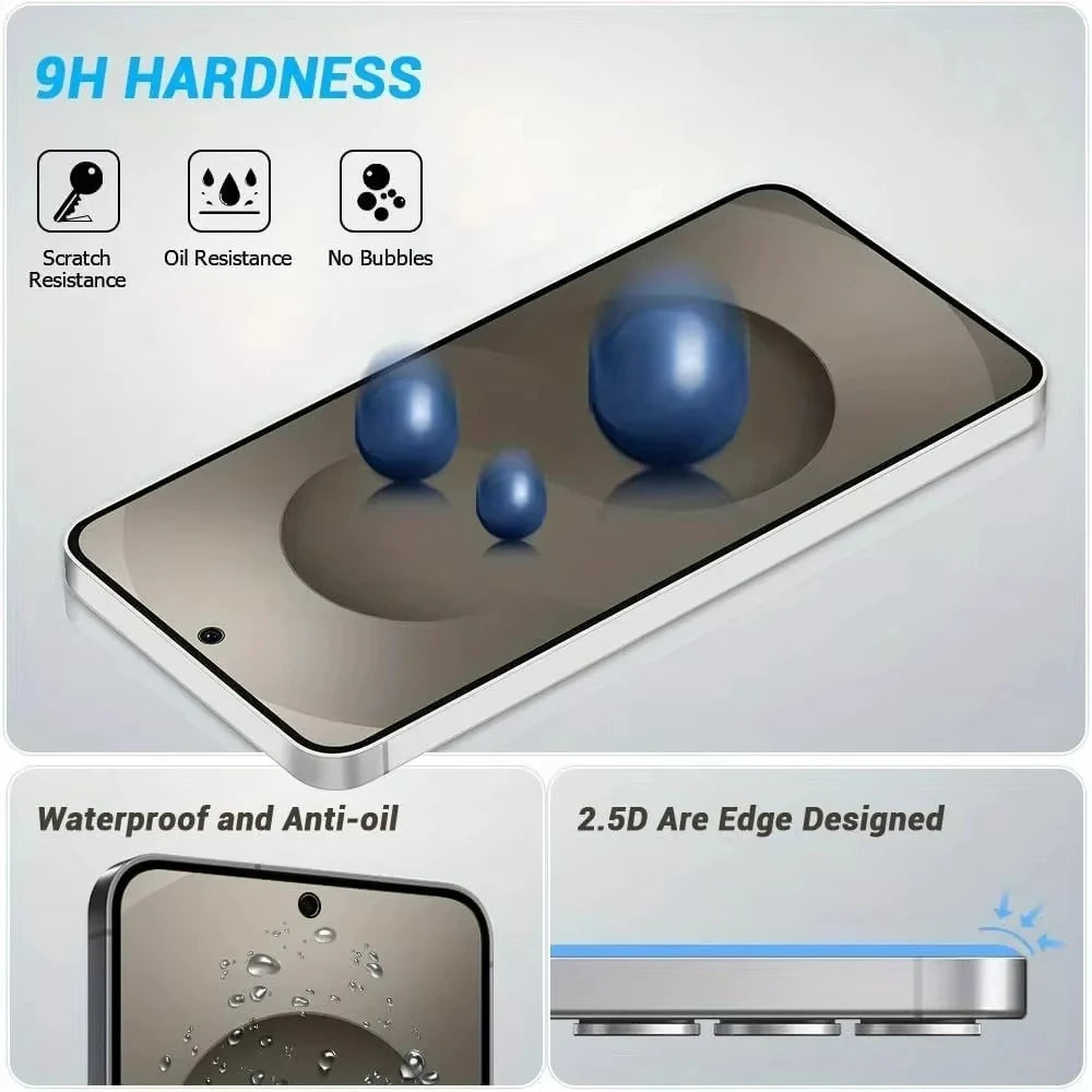 Dust Free Easy Install Anti Spy Tempered Glass  Screen Protectors For iPhone 17 Pro Max 17 Air 16 15 14 Plus 13 12 Mini 11 XR XS