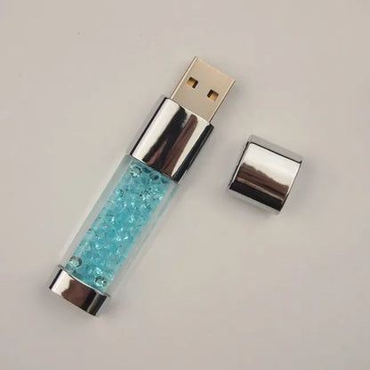 Usb Flash Drive Crystal LED Lights Memory Card Flash Drive 32GB Pen Drive Pendrive 64GB U Disk 4G 8G 16G Cle Usb Gift