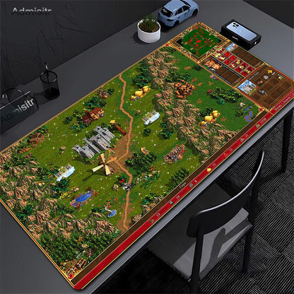 Anime Heroes of Might and Magic 3 Map Mousepad Gaming Laptops Keyboard Mat Desk Protector Deskmat Mats Laptop Gamer Mouse Pad