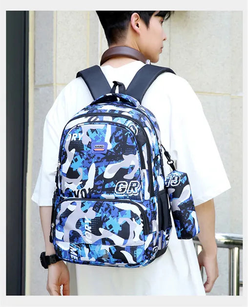 Camouflage printed school backpacks for teenage boys and girls Men's large capacity backpack computer bag student schoo bags