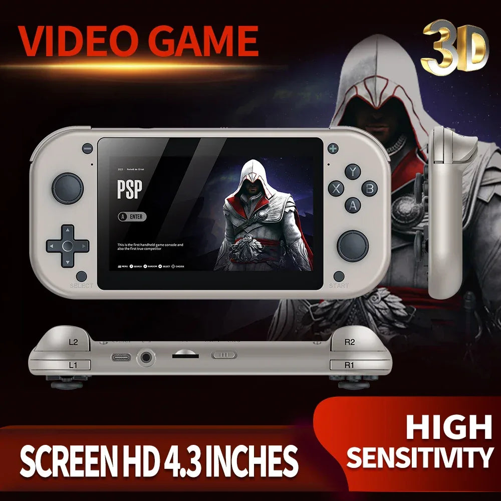 M17 Portable Video Game Console Retro Linux Open Source System 4.3-inch IPS display Portable 64GB pocket video player