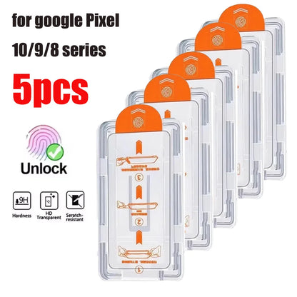 1-5pcs Screen Protector Oleophobic Coating Dust Free For Google Pixel 9 Pro XL 10 Pro XL 8 Pro 9A 8A 7A 6A HD Installation Tool