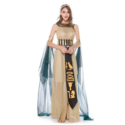 Robe Cosplay pour Couple, Costume de fête de carnaval antique égyptien, paon cléopatra, Halloween, médiéval, King, Queen, déesse