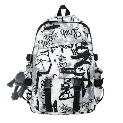 middle high school backpack for teenage boys cool school bag college student backpack large capacity schoolbag for boy cute doll