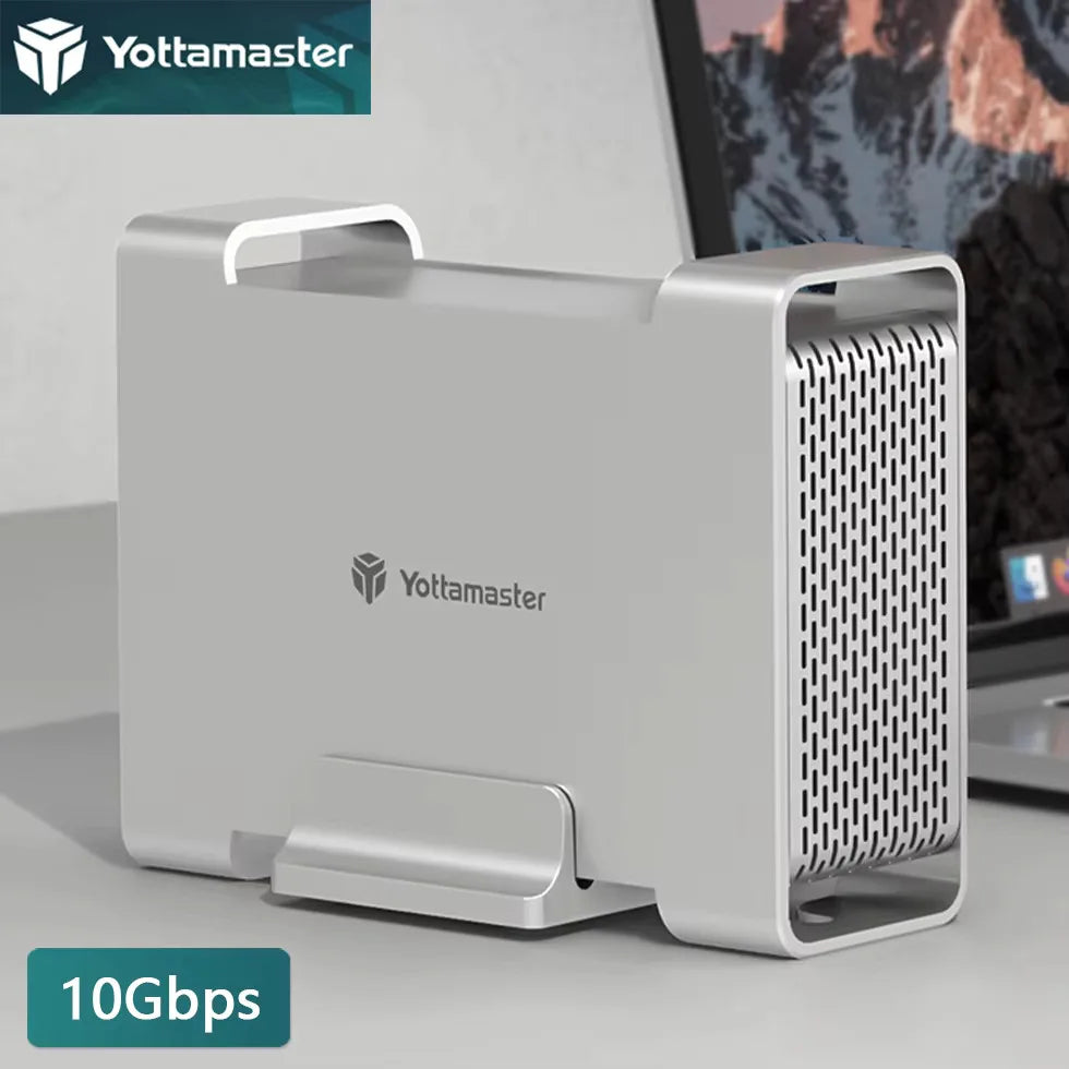 Yottamaster HDD Hard Drive Storage Box Housing Chest for NAS 1/2 Dual Bay RAID SSD Enclosure 2.5 3.5 inch SATA HD External Case