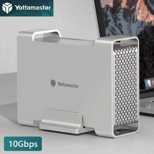 Yottamaster HDD Hard Drive Storage Box Housing Chest for NAS 1/2 Dual Bay RAID SSD Enclosure 2.5 3.5 inch SATA HD External Case by PDG ibma