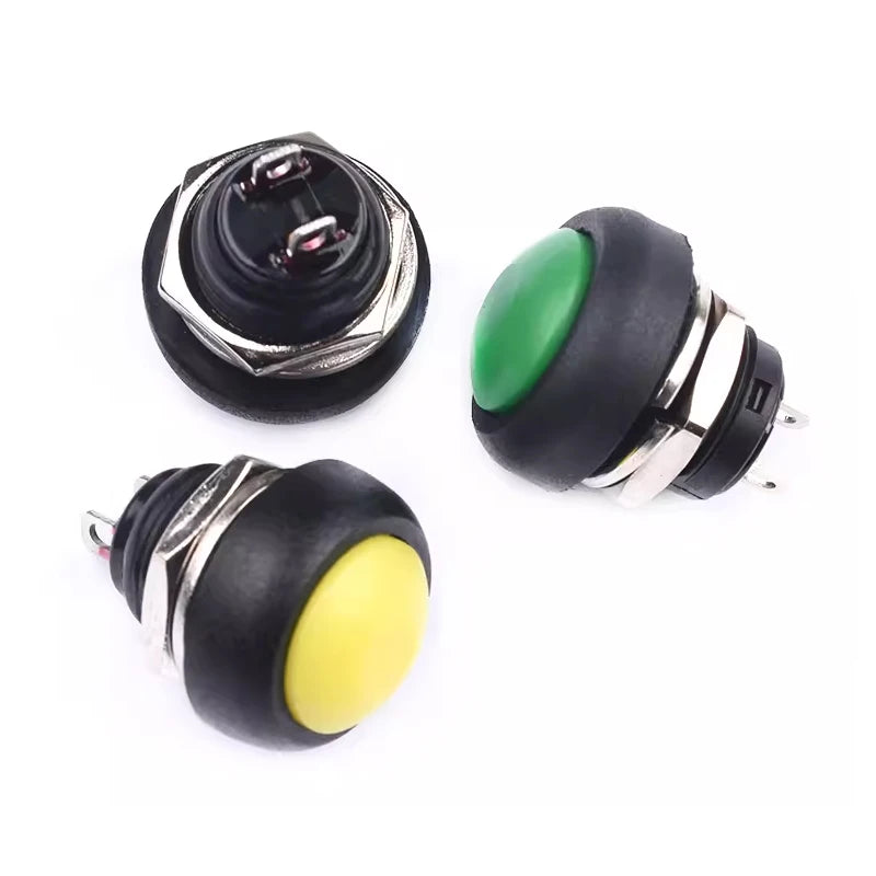 1-10PCS PBS-33B 12MM Small Pushbutton Switches Waterproof Switch Self-resetting Round Without Locking PBS-33B Push button switch