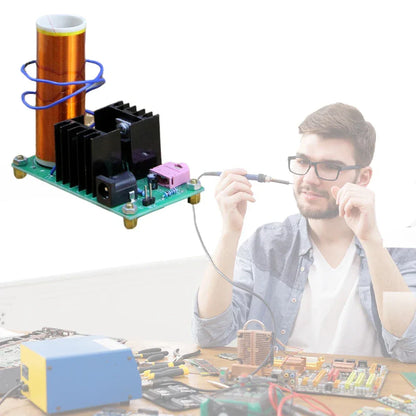 Mini for Tesla Coil DIY Kits Arc Experiment Wireless Transmission High Temperature High Pressure Plasma DC15-24V 15W 2A