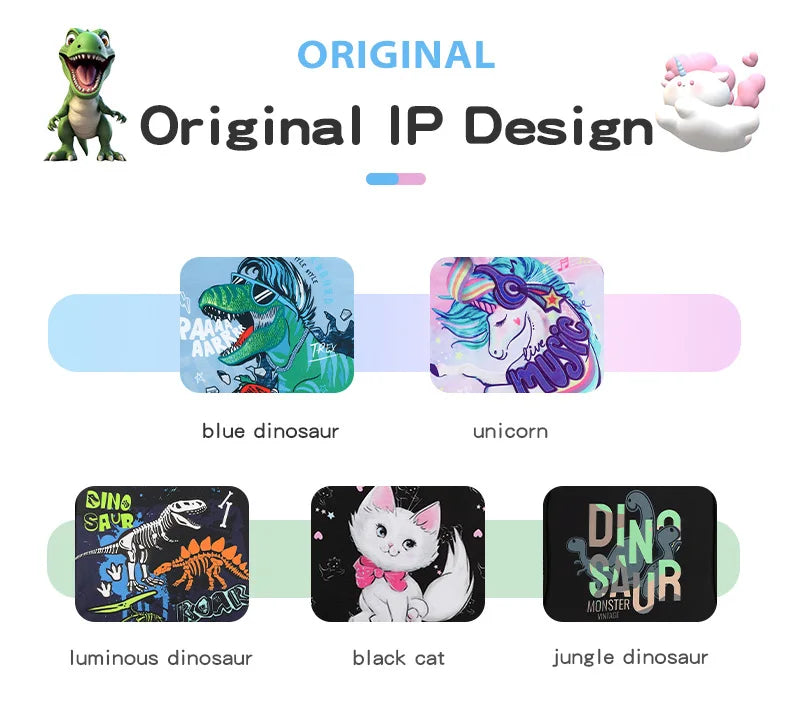 Cartoon Unicorn 3 Piece Set School Bags For Girls Boys Kids Space Backpack Primary School Students Backpack With lunch box