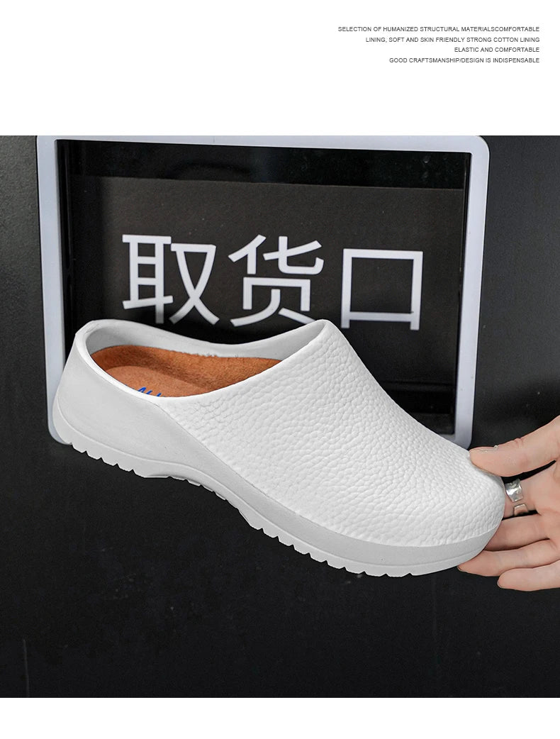Men Chef Shoe Slippers Couples Garden Clogs Women Water Proof Cozy Sandals For Pet Workers Outdoor Fishing Shoes Doctor Shoes