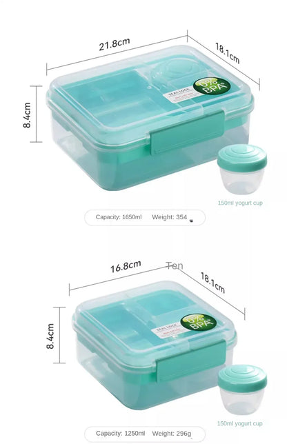 Portable Handle Design Double Layer Lunch Box Compartment Bento Boxes Students Toddler Bento Containers Outdoor Salad Picnic Box