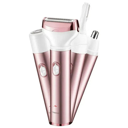 4 in 1 Electric Epilator Bikini Eyebrow Nose Women Lady Facial Hair Removal Trimmer Face Body Painless Female Shaver Depilator