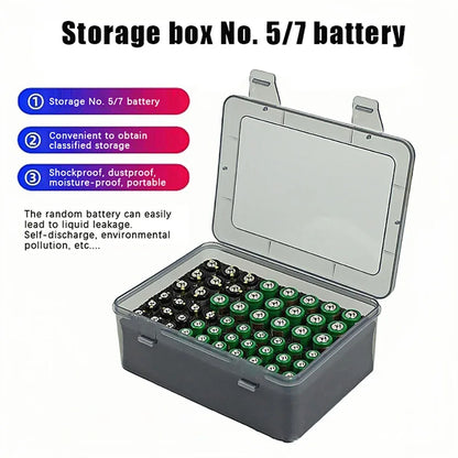 Battery Storage Organizer Holder Holds AA AAA Batteries Container Home Battery Storage Box Case Battery Organization Dispenser