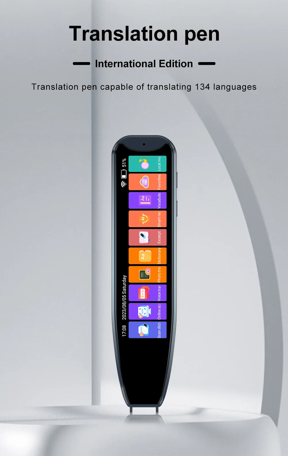 New MD22 Voice Translator Offline Scan Translation Pen  134 Voice Translation 9 OfflineTranslation Business Scanning Reading Pen