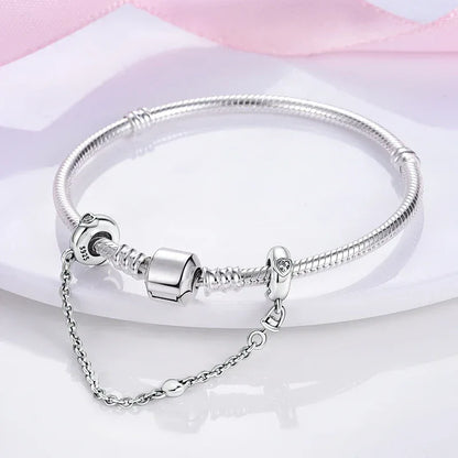 925 Silver Valentine's Day Charms Bead Sparkling Sweet Heart Rose Bear Charm Fit Original Bracelet Bangle Woman DIY Jewelry Gift