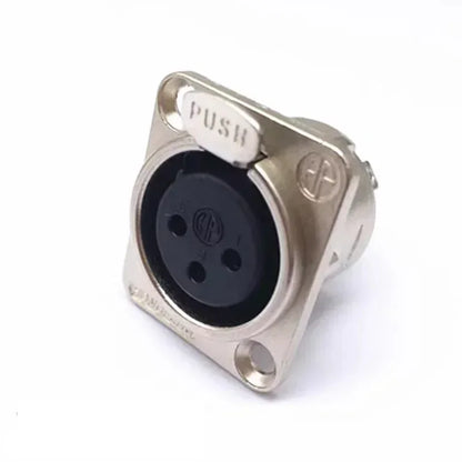 5pcs XLR Connector 3pin 4pin 5pin Male Female Panel Audio Microphone Jack Plug Connector Copper Contact Metal XLR Socket