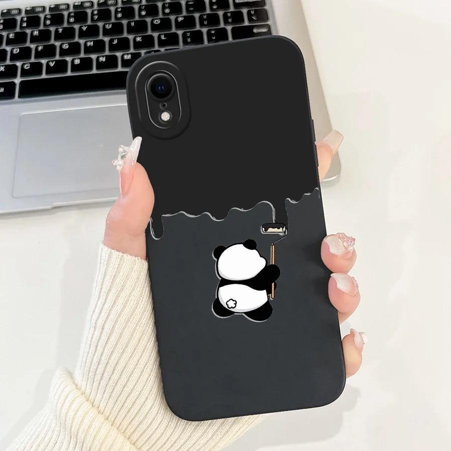 For iPhone X XR XS SE 2020 Case iPhoneX Liquid Soft Silicone Case For iPhone x s XR Back Cover For iphone se 2020 Phone Bumper