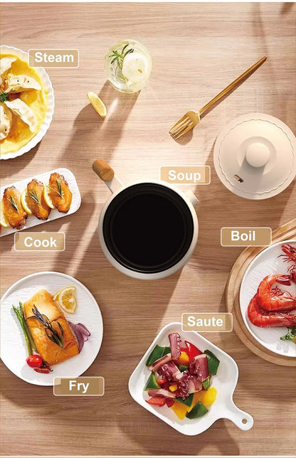 1.2L Electric Cooker Student Dormitory Low Power Noodle Cooker Multifunction Pot Portable Travel Mini Electric Hot Pot 200W