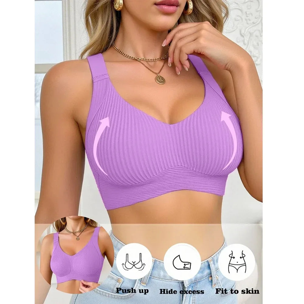 Bras for Women Full Cup Seamless Push up Female Underwear Adjustable Stretch Shoulder Straps Skin Friendly Bralette