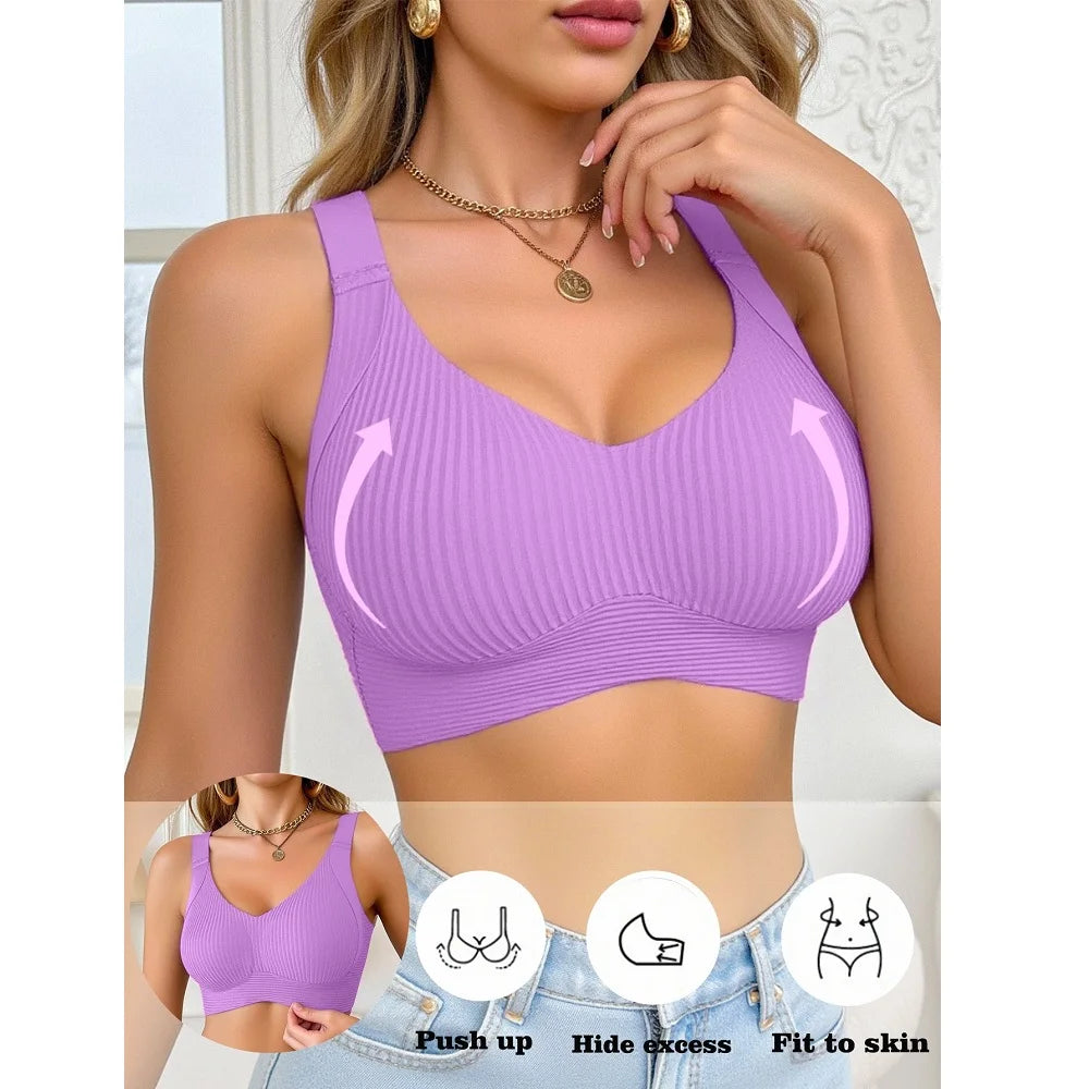 Bras for Women Full Cup Seamless Push up Female Underwear Adjustable Stretch Shoulder Straps Skin Friendly Bralette