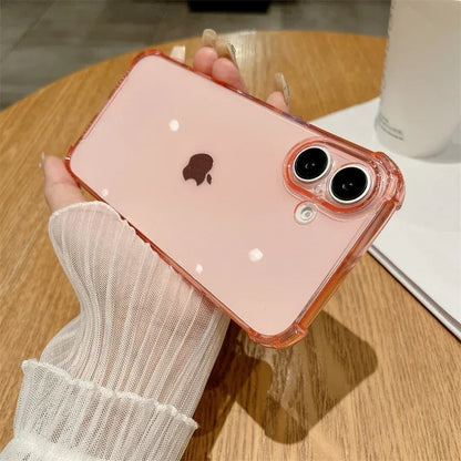 Luxury Jelly Clear Silicone Soft Case For iPhone 11 12 13 14 15 16 Pro Max 16 Plus Shockproof Protection Transparent Back Cover