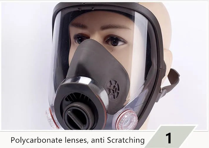 6800 Anti-gas full face mask spray paint chemical grinding activated carbon for gas mechanical polishing logging coating welding