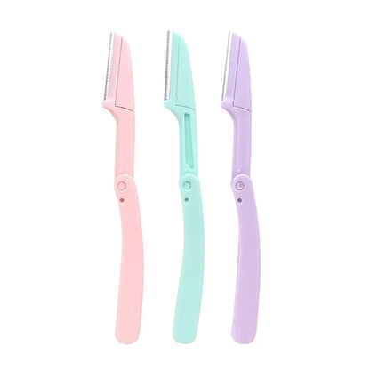 3pcs Fold Eyebrow Trimmer Scissors Hair Remover Eyebrow Comb Razor Eyebrow Clip Makeup Tools Face Razor for Women