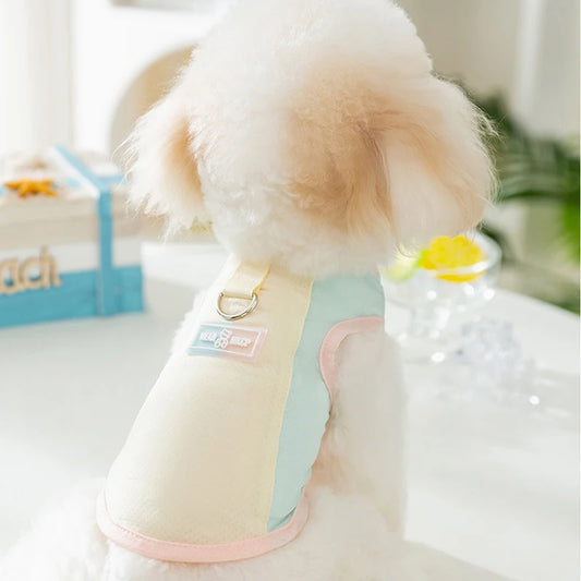 Thin Dog Summer Clothes Mesh Dog Cooling Vest Pet T Shirt Dog Sun Protective Clothing with D-Ring Chihuahua Kitten Puppy Costume by PDG ibma