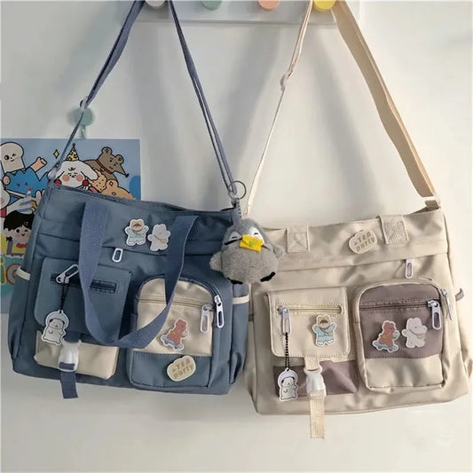 Waterproof Canvas Women Handbags Shoulder Bag Nylon Ladies Messenger Bag Oxford Crossbody Bags Tote Book Bags for Girls Satchels by PDG ibma