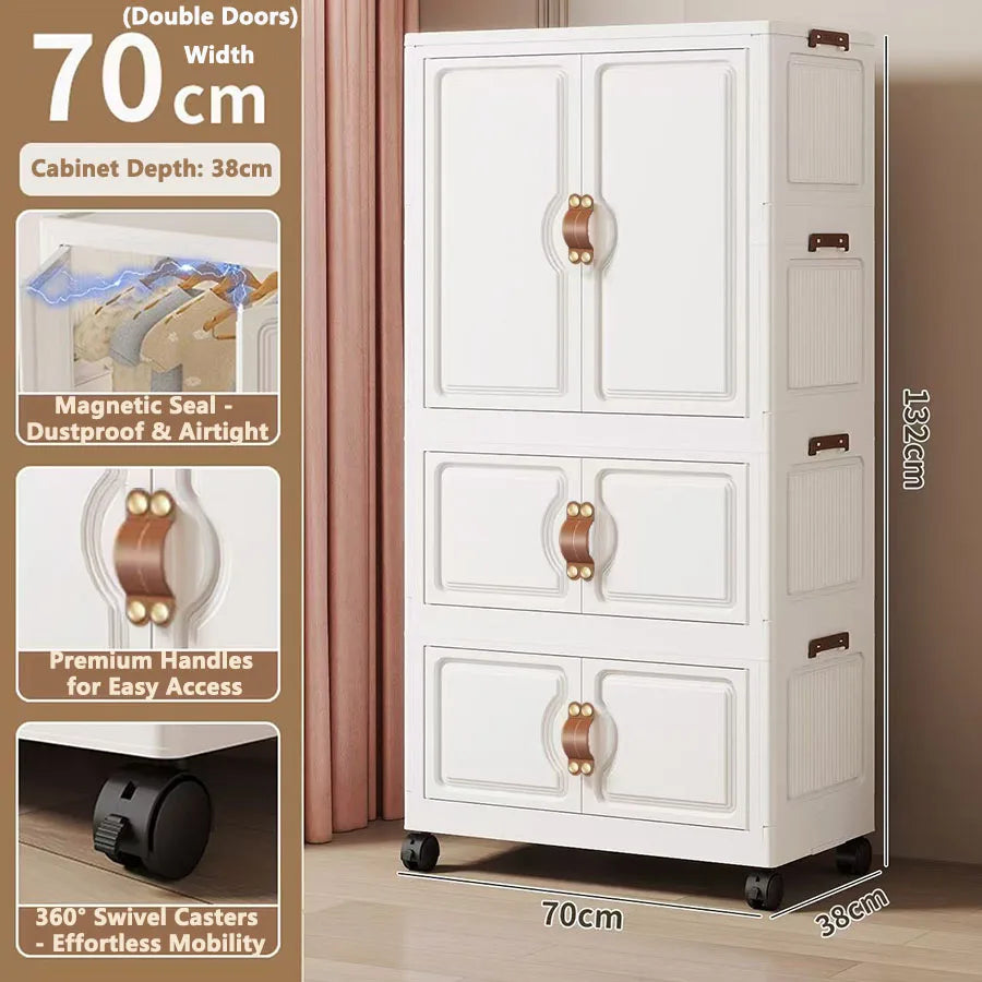 Locker Locker Locker Household Locker Clothes Installation Free Plastic Multi Layer Foldable Large Capacity Practical Cabinet