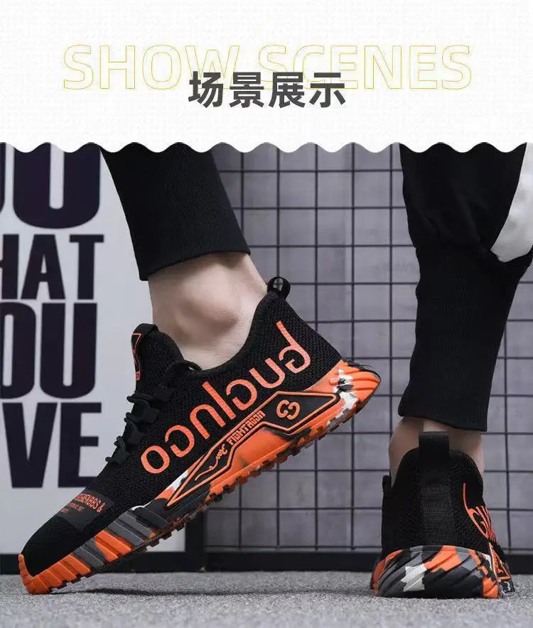 Men Sneakers Mesh Casual Shoes Lac-up Men Shoes Lightweight Vulcanize Shoes Walking Sneakers Man Running Gym Shoes2024
