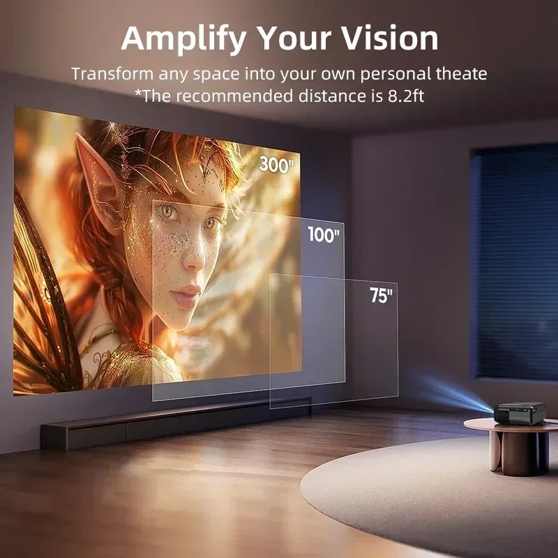 projector Portable 4K UHD HDR10 Home cinema Movie Google TV certified Gaming Outdoor MEMC Dust proof