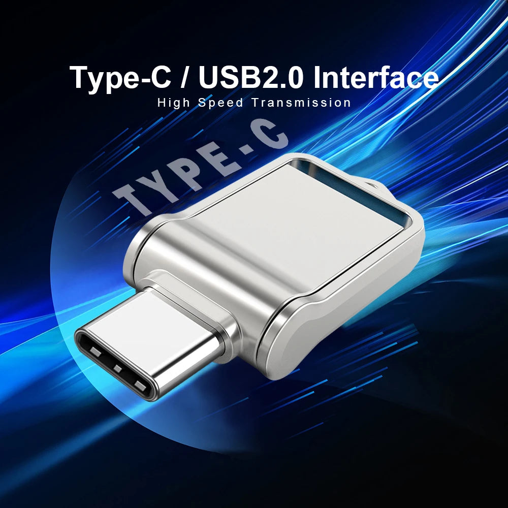 2 In1 Mini OTG Type C Pen Drive Usb2.0 Memory Stick 16GB 32GB 8GB Usb Flash Card 128GB 256GB 512GB Type-C Pendrive