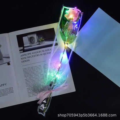 Glowing Rose Artifical Fake Flowers Valentine'S Day Mother'S Day Gift Anniversary Wedding Lover Lighting Roses Party Supplies