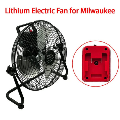 12 Inch Floor Electric Fan Household Commercial Industrial Floor Fan For Bosch For Makita For Milwaukee 18V 20V Li-ion Battery