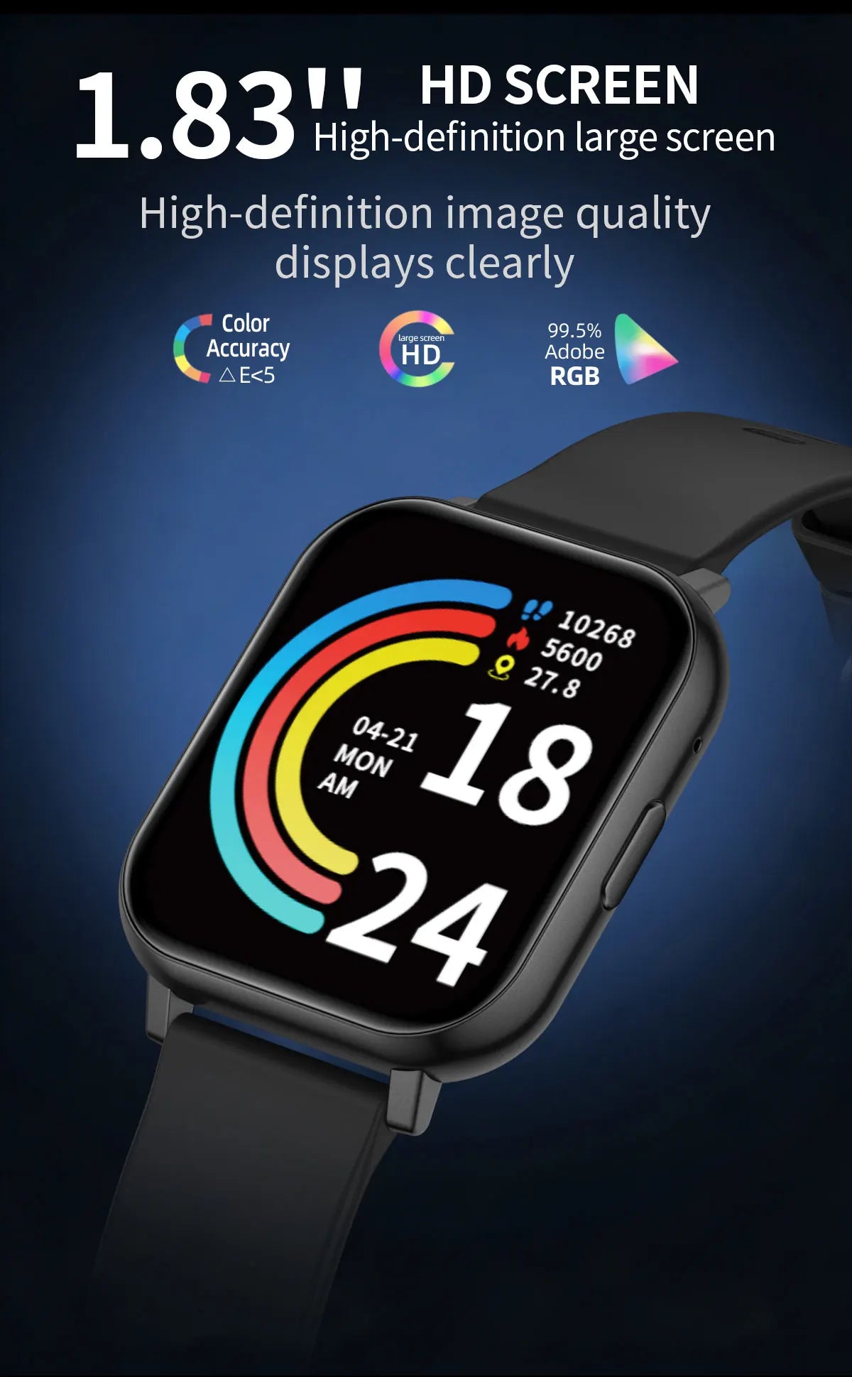 LIGE 2026 New Health Monitor 1.83" HD Screen Fitness SmartWatch Call Reminder Bluetooth Call Waterproof Smart watch Men Women