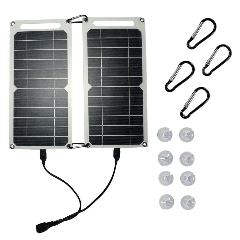 Portable 25-35W Solar Panel. Waterproof, for outdoor hiking/camping. USB mobile phone charging bank & battery charger.