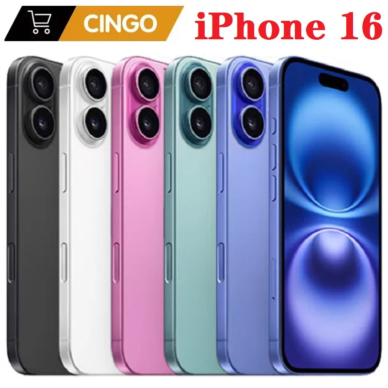 Apple iPhone 16 128GB/256GBGB 6.1inch Super Retina XDR OLED A18 Chip Original Unlocked Cellphone iphone16