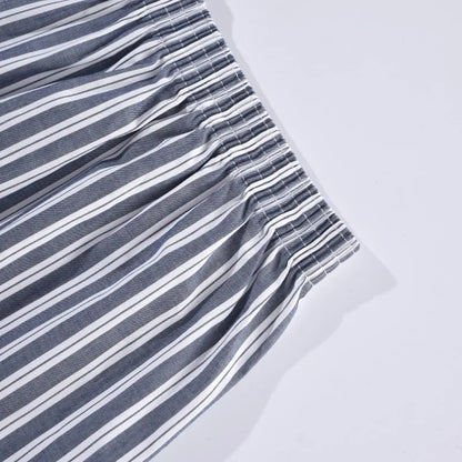 Mens Underwear Boxers Shorts Casual Cotton Sleep Underpants Homewear Men Arrow Panties Striped Plaid Loose Comfortable Underwear